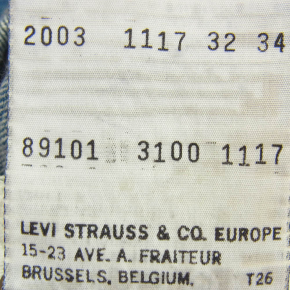 Levi's リーバイス WPL-423 RED 2003年製 立体裁断 デニム パンツ インディゴブルー系 32【中古】