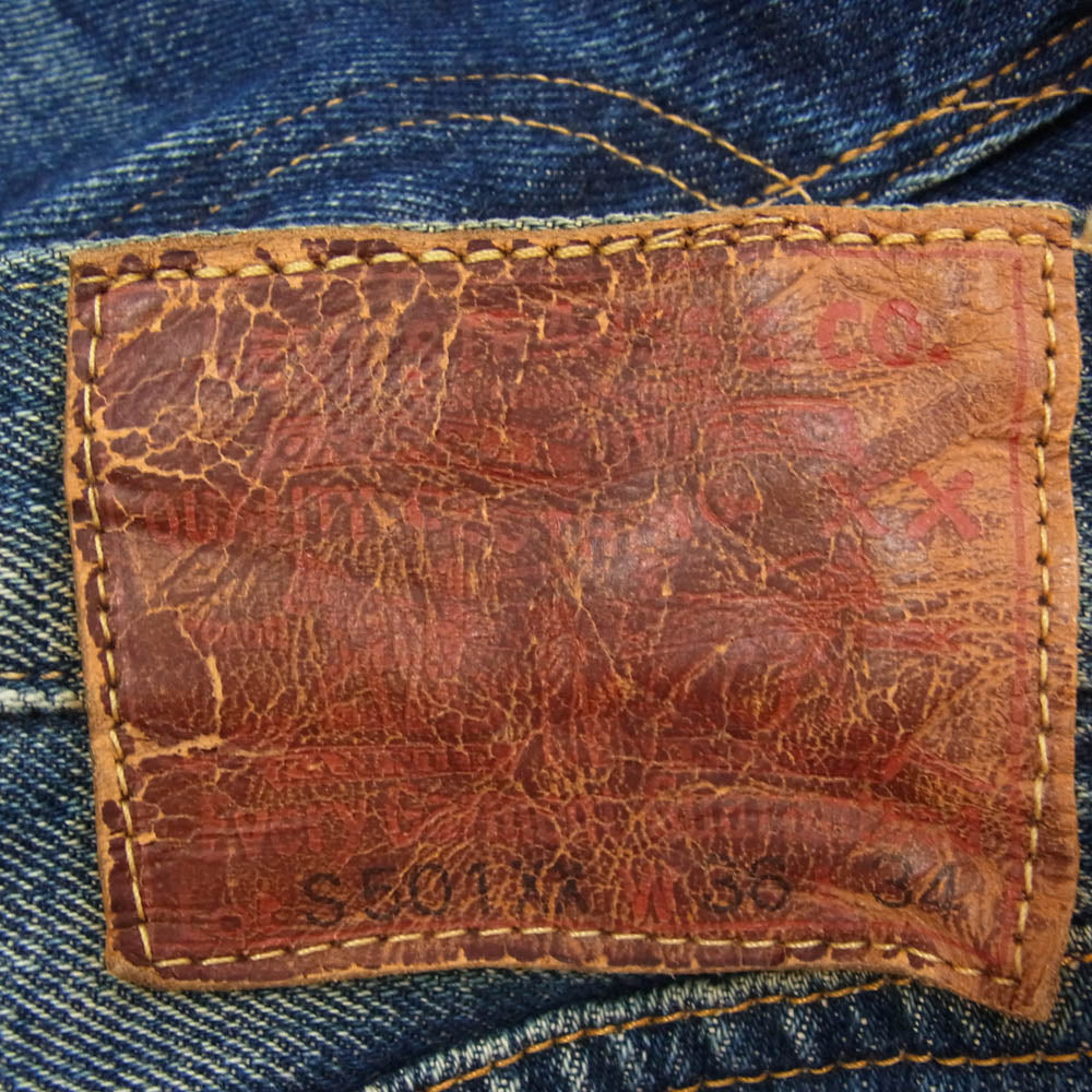 Levi's リーバイス 44501 日本製 S501XX 大戦モデル 復刻 デニム パンツ インディゴブルー系 36【中古】