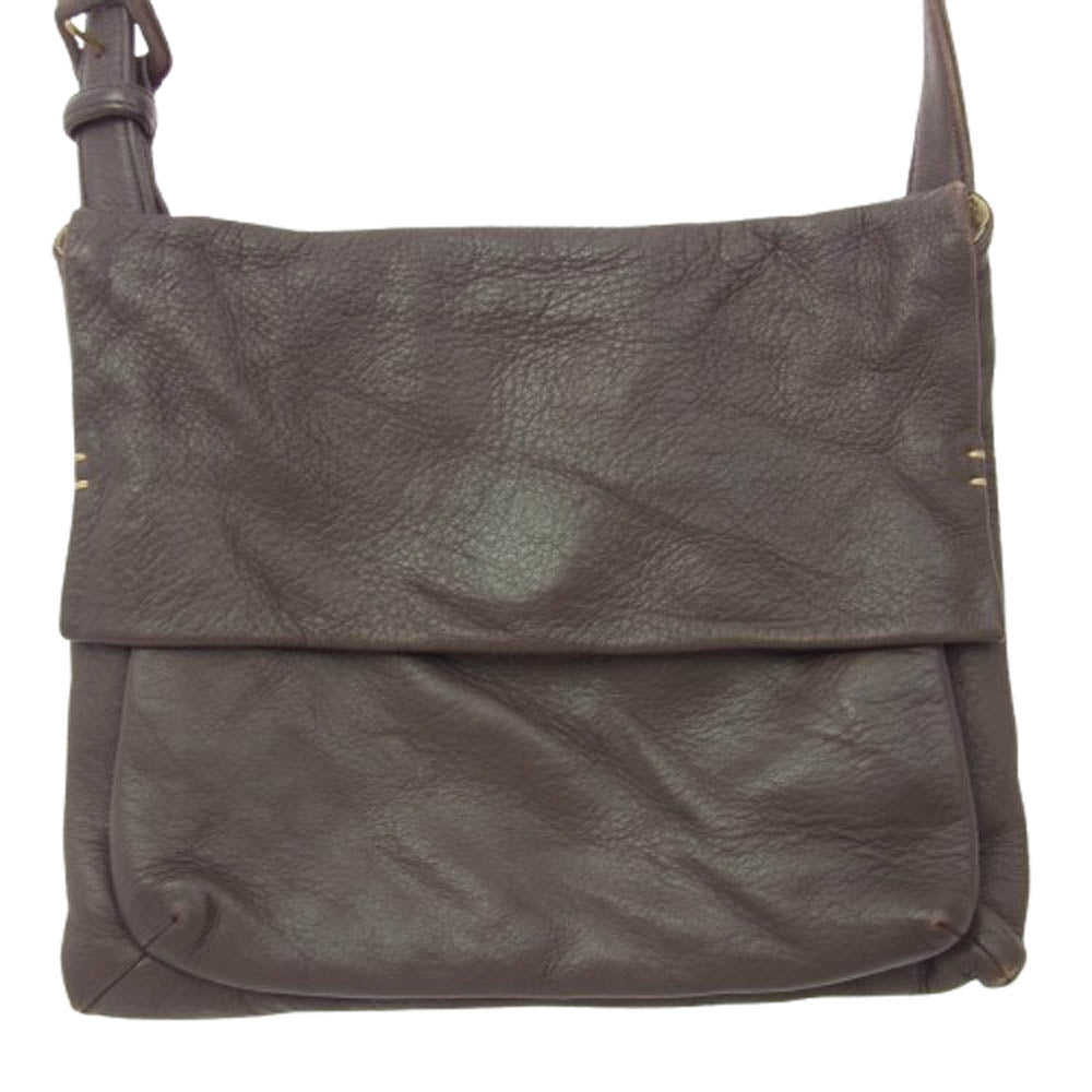 genten ゲンテン レザー ショルダーバッグ ブラウン系【中古】