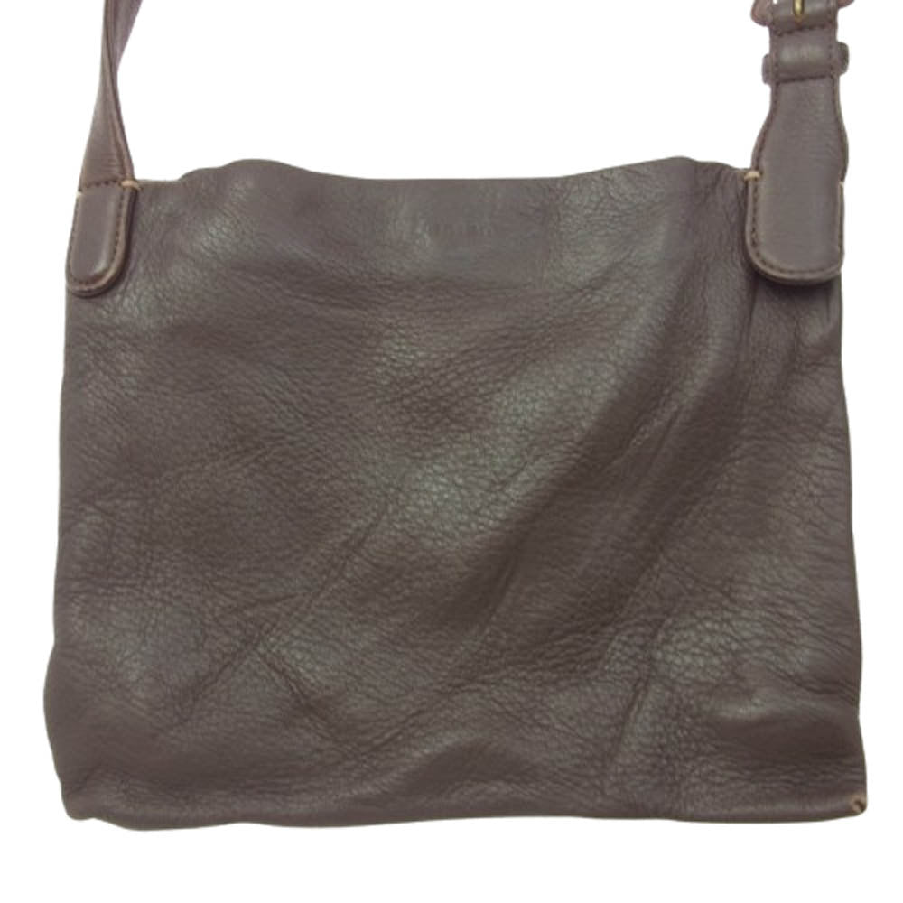 genten ゲンテン レザー ショルダーバッグ ブラウン系【中古】