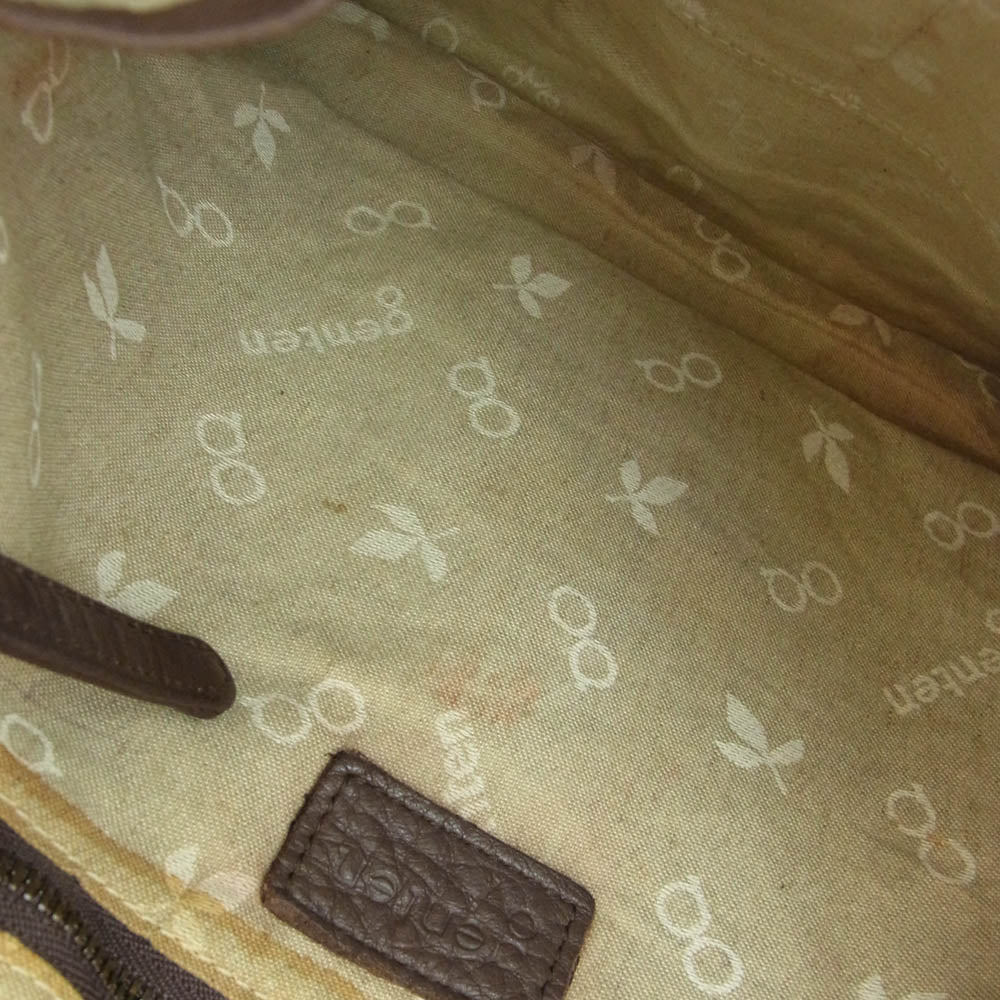 genten ゲンテン レザー ショルダーバッグ ブラウン系【中古】