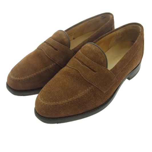 ローク 525044 ETON スウェード ローファー シューズ ブラウン系 6【中古】