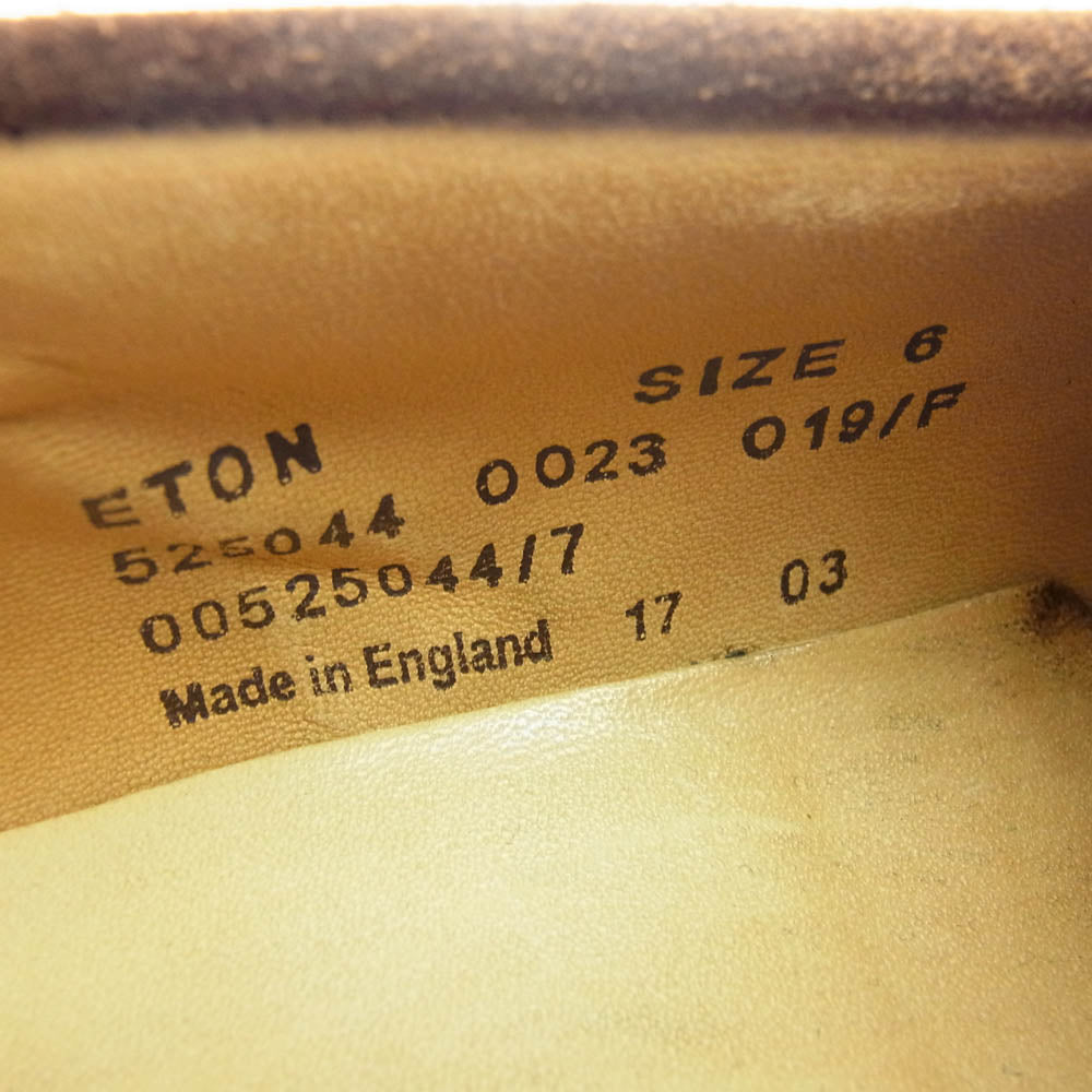 ローク 525044 ETON スウェード ローファー シューズ ブラウン系 6【中古】