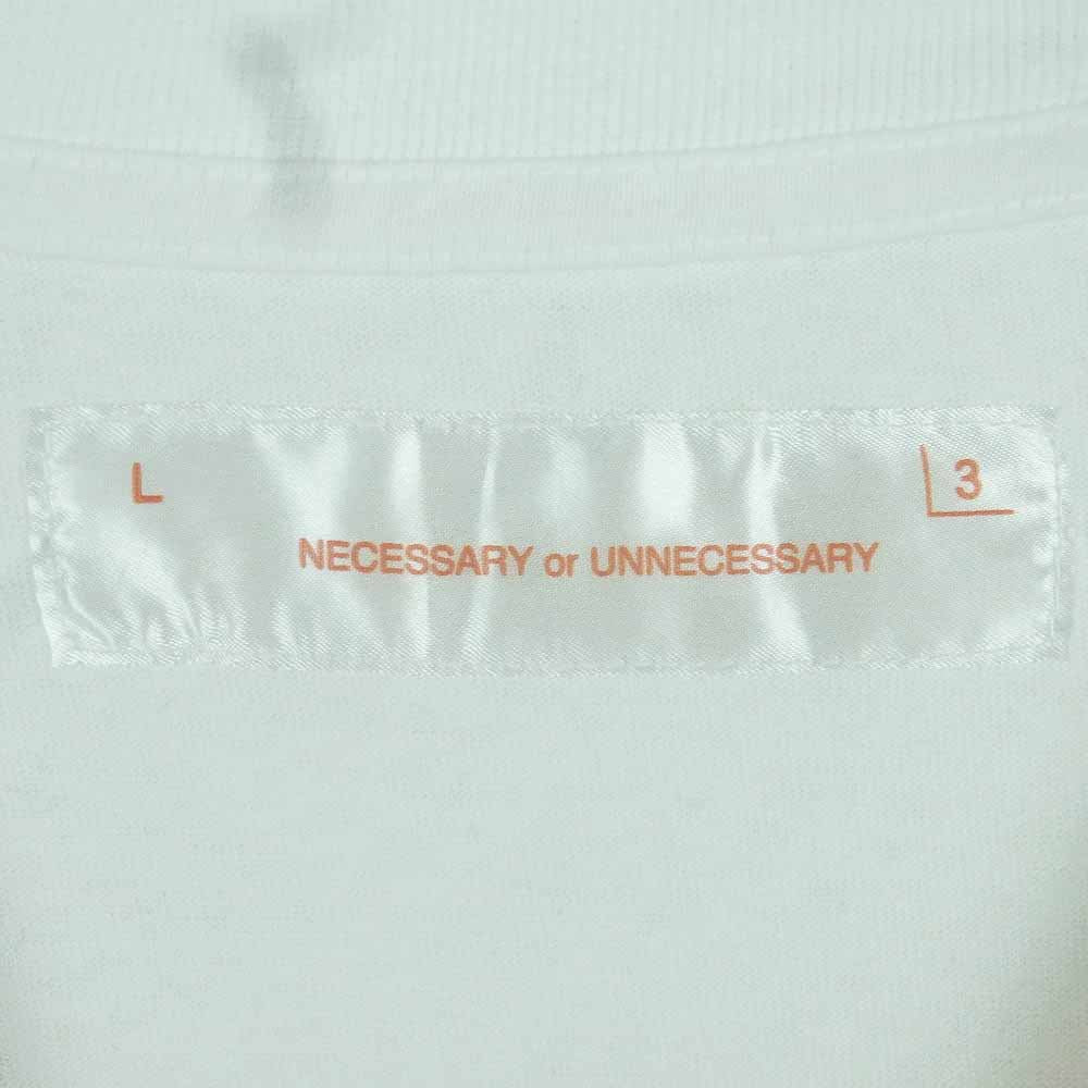 ネセサリー HEAVEN プリント 半袖 Tシャツ コットン 日本製 ホワイト系 ピンク系 L 3【中古】