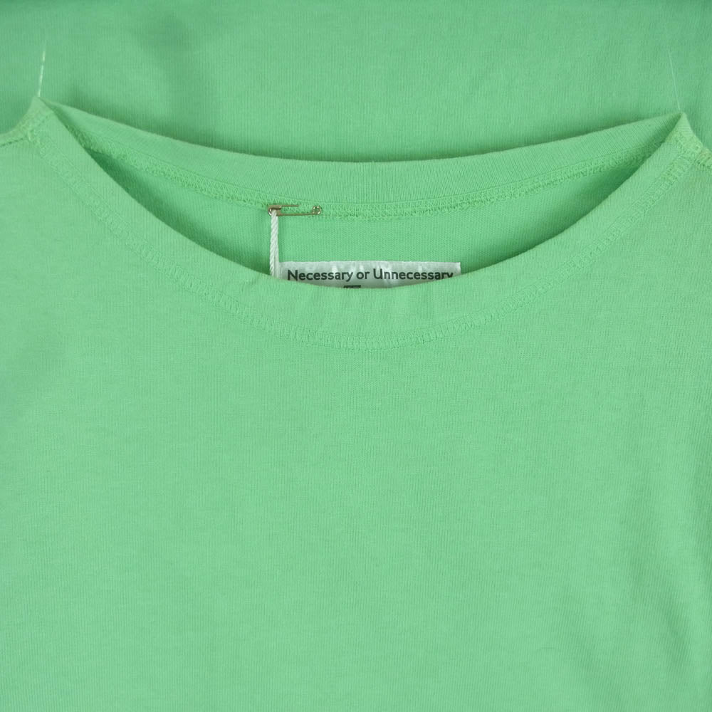 ネセサリー MAC S/S 半袖 Tシャツ コットン 日本製 ライトグリーン系 MELON L【極上美品】【中古】