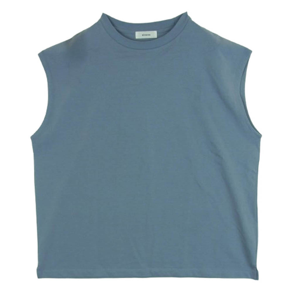 アルヴァナ NO SLEEVE ノースリーブ Tシャツ コットン 日本製 ブルー系 2【中古】