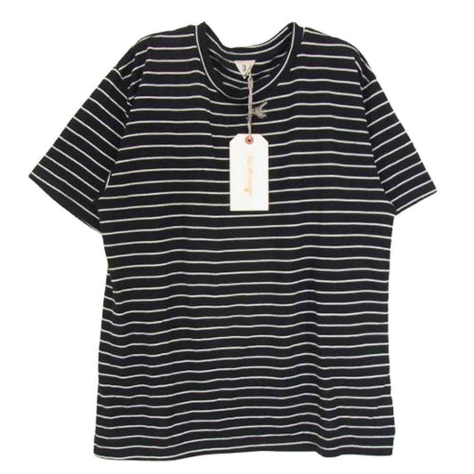 FilMelange フィルメランジェ WOLF ウルフ ボーダー Tシャツ ブラック系 3【極上美品】【中古】