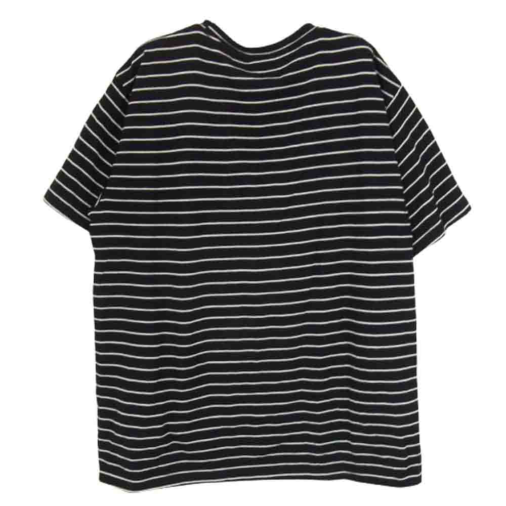 FilMelange フィルメランジェ WOLF ウルフ ボーダー Tシャツ ブラック系 3【極上美品】【中古】