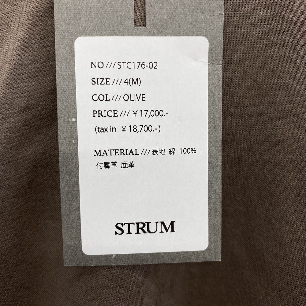 STRUM ストラム STC176-02 Spima Cotton Hard Twist Oversize Crew Neck T-shirt オーバーサイズ Tシャツ オリーブ系 M【極上美品】【中古】