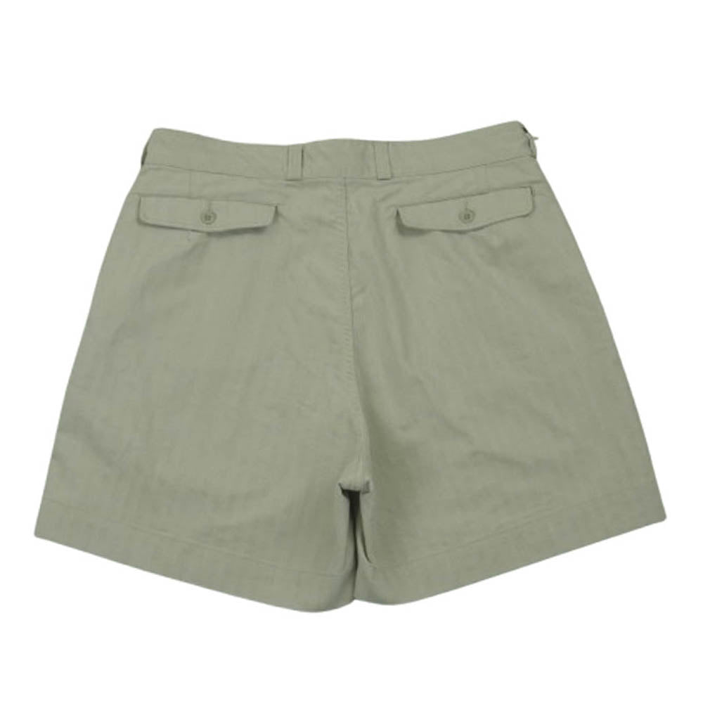 ネセサリー ヘリンボーン 2タック ショーツ ショート パンツ オフホワイト系 32 3【美品】【中古】