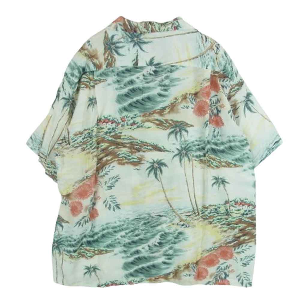 orSlow オアスロウ レーヨン 和柄 アロハ シャツ 半袖 日本製 マルチカラー系 ライトベージュ系 2【中古】