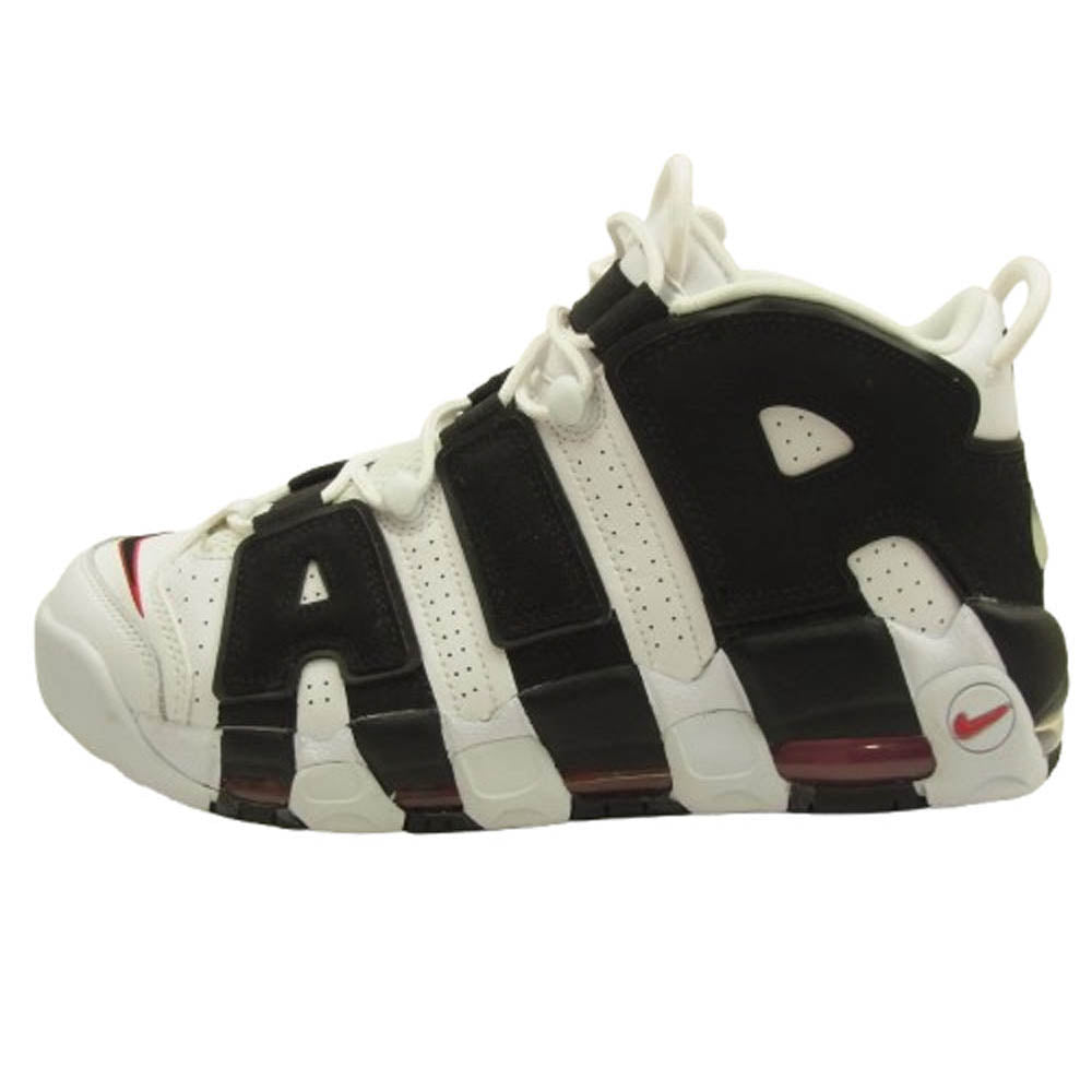 NIKE ナイキ 414962-105 AIR MORE UPTEMPO WHITE BLACK UNIVERSITY RED エア モア アップテンポ ホワイト ブラック ユニバーシティレッド ハイカット スニーカー ブラック系 ホワイト系 27.5cm【中古】