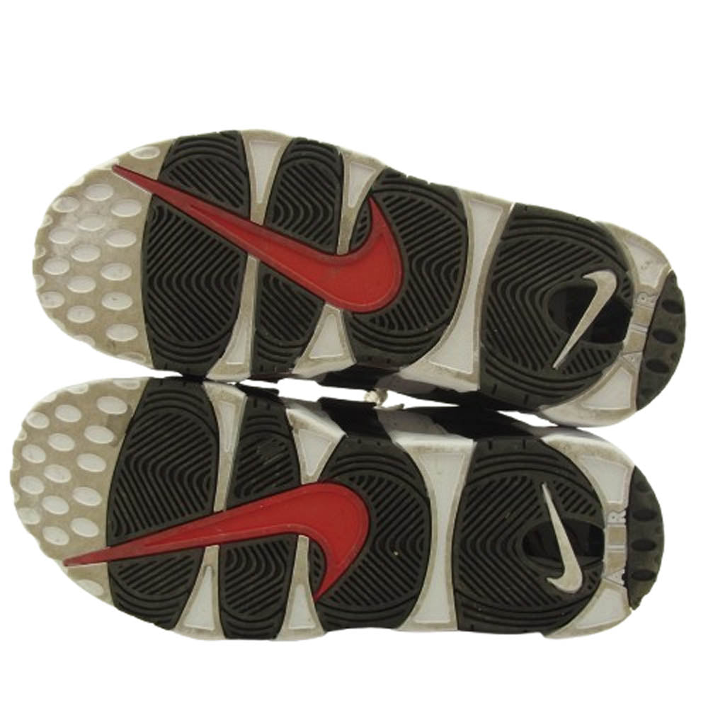 NIKE ナイキ 414962-105 AIR MORE UPTEMPO WHITE BLACK UNIVERSITY RED エア モア アップテンポ ホワイト ブラック ユニバーシティレッド ハイカット スニーカー ブラック系 ホワイト系 27.5cm【中古】