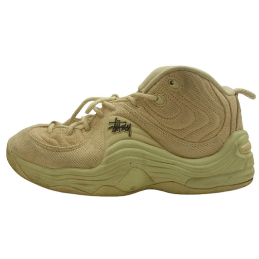 NIKE ナイキ DQ5674-200 Stussy Air Penny 2 Fossil ステューシー エアペニー2 フォッシル ハイカット スニーカー ベージュ系 28cm【中古】