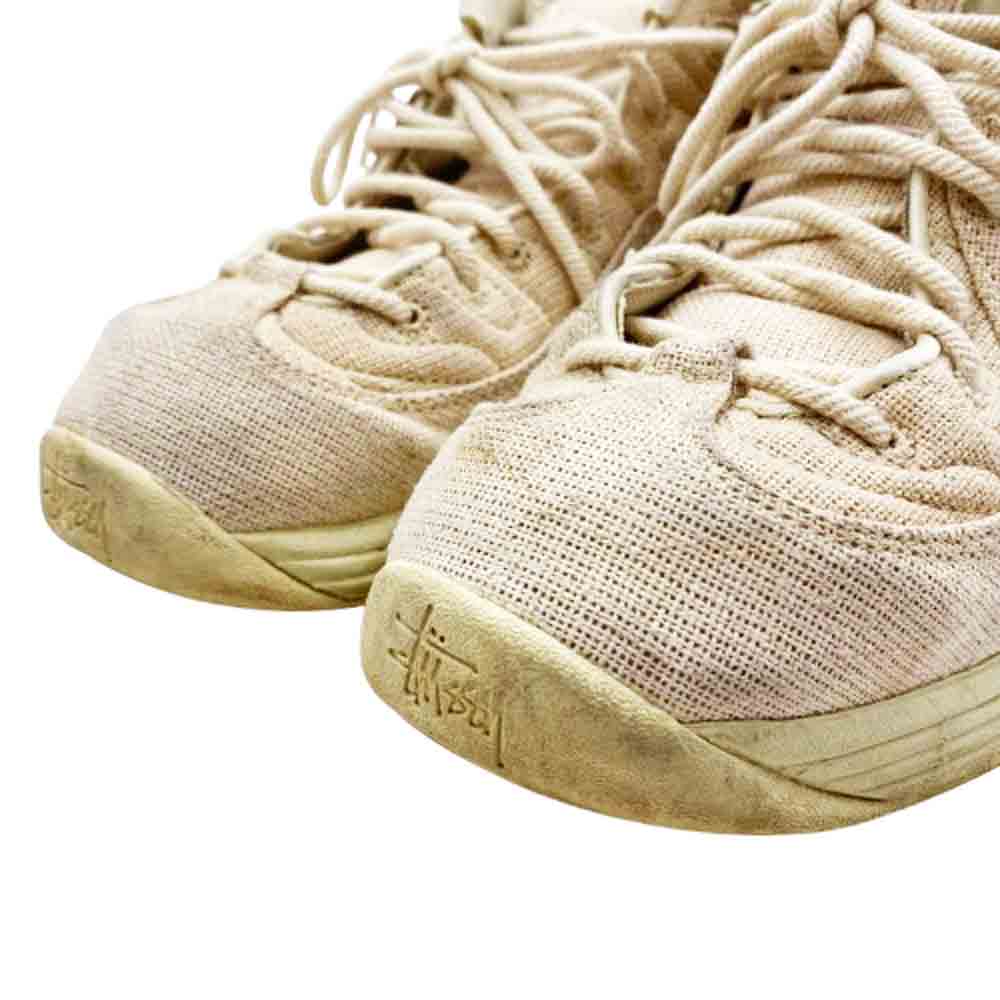 NIKE ナイキ DQ5674-200 Stussy Air Penny 2 Fossil ステューシー エアペニー2 フォッシル ハイカット スニーカー ベージュ系 28cm【中古】