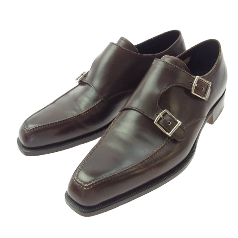 Silvano Lattanzi シルバノラッタンジ(シルヴァノラッタンジ) JENNANI ダブルモンクストラップ レザー シューズ ブラウン系 6.5【中古】