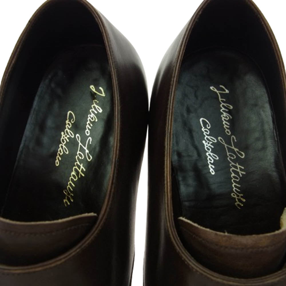 Silvano Lattanzi シルバノラッタンジ(シルヴァノラッタンジ) JENNANI ダブルモンクストラップ レザー シューズ ブラウン系 6.5【中古】
