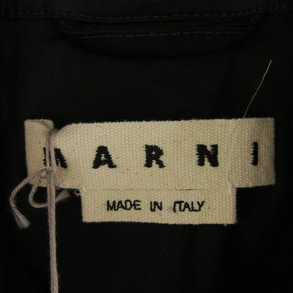 MARNI マルニ CUMU0145U0 4ポケット モールスキン オープンカラー 半袖 シャツ ジャケット ブラック系 46【美品】【中古】