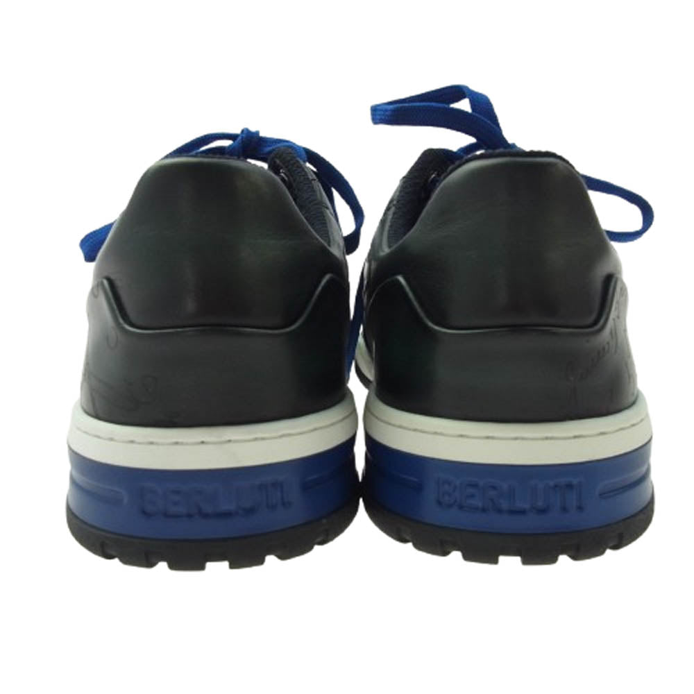 Berluti ベルルッティ プレイタイム カリグラフィー レザー ローカット スニーカー ブラック系 9【極上美品】【中古】