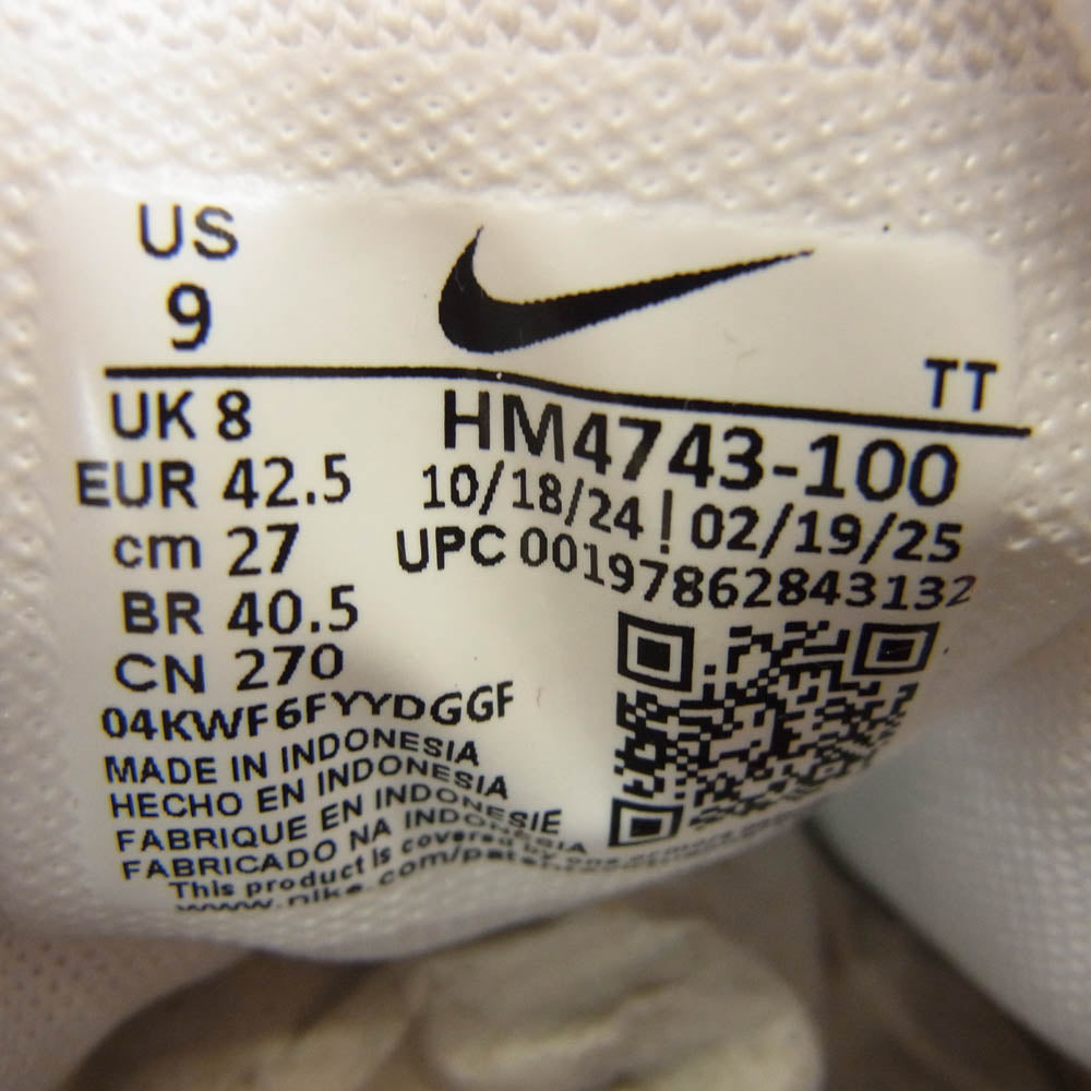 NIKE ナイキ HM4743-100 Levi's Air Max 95 OG Denim White リーバイス エア マックス 95 OG デニム ホワイト オフホワイト系 27cm【極上美品】【中古】