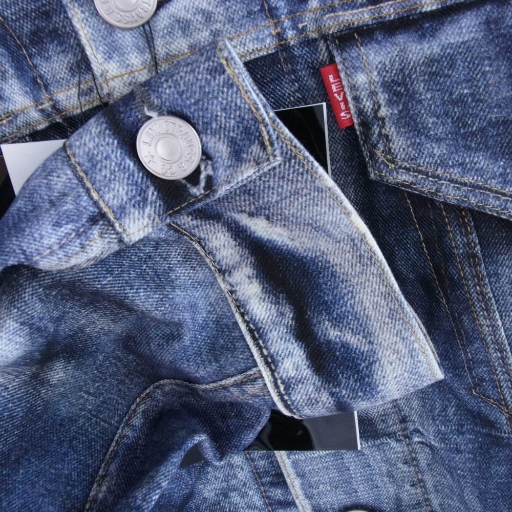 JUNYA WATANABE COMME des GARCONS MAN ジュンヤワタナベコムデギャルソンマン 25SS WO-J911-100 × Levi's BerBerJin リーバイス ベルベルジン デニム 転写 ジャケット M インディゴブルー系 M【新古品】【未使用】【中古】