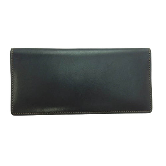 WILDSWANS ワイルドスワンズ KOHRIN フルグレインブライドル サドルプルアップ 二つ折り 札入れ 長財布 ウォレット ブラック系【中古】