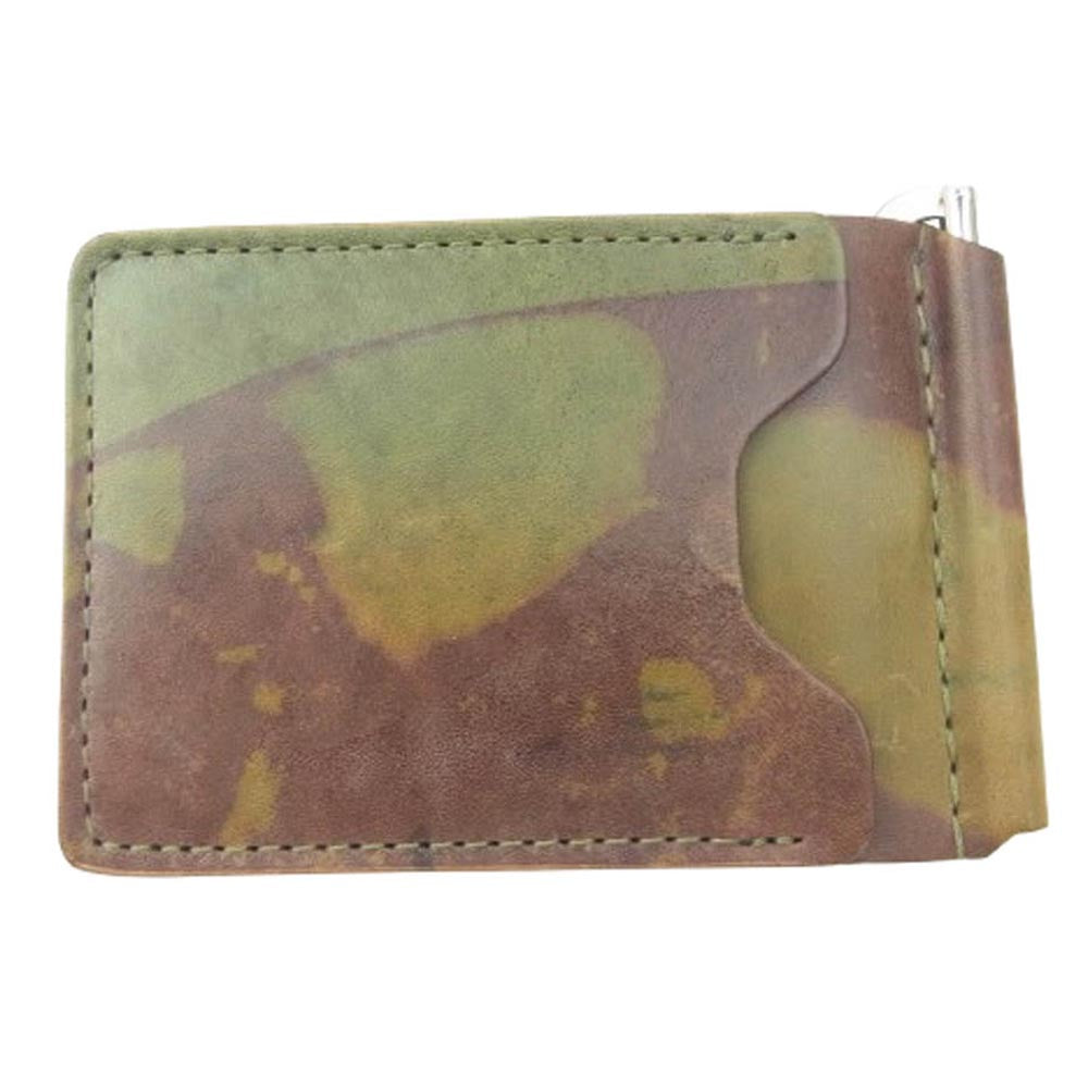 アッシュランド Capone カポネ レザー マネークリップ ウォレット 財布 マルチカラー系【中古】