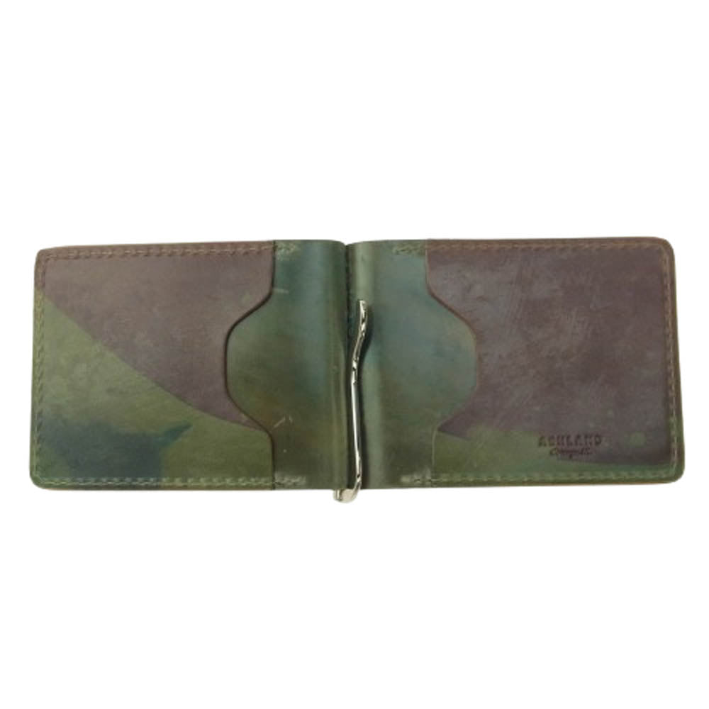 アッシュランド Capone カポネ レザー マネークリップ ウォレット 財布 マルチカラー系【中古】