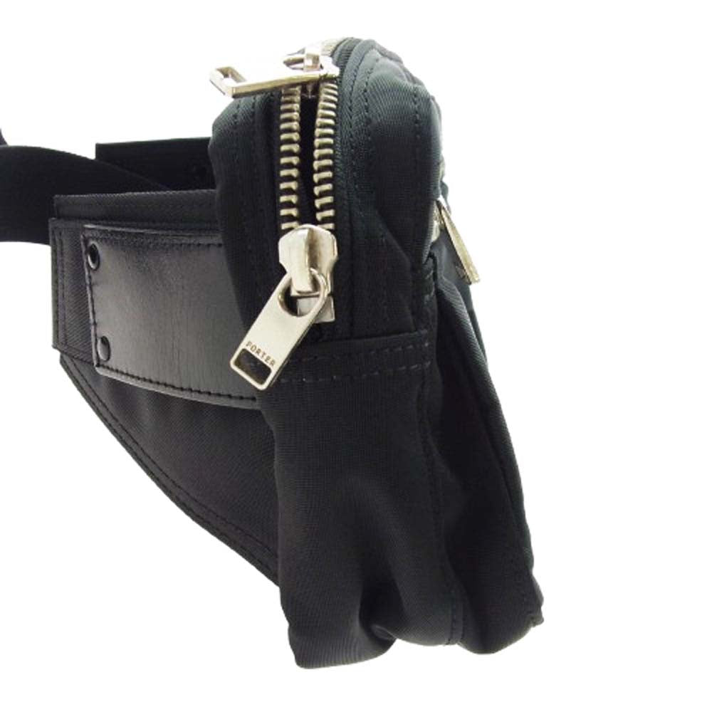 PORTER ポーター LIFT WAIST BAG リフト ナイロン ボディバッグ ウエストバッグ ブラック系【中古】