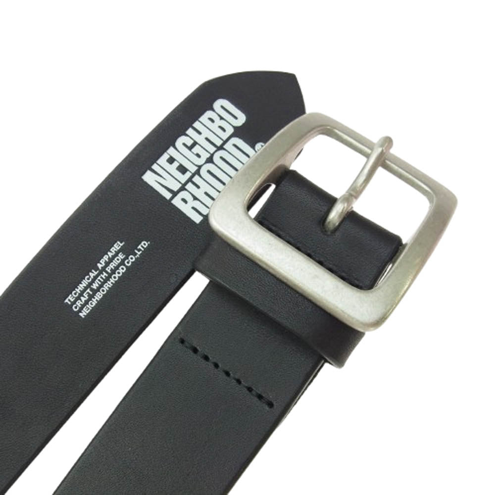 NEIGHBORHOOD ネイバーフッド 232PKNH-AC02 LEATHER WIDE BELT レザー ワイド ベルト ブラック系【極上美品】【中古】