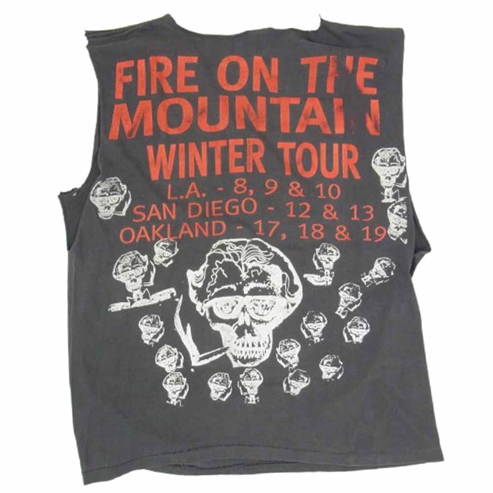Grateful Dead FIRE ON THE MOUNTAIN WINTER TOUR グレイトフル デッド ツアー カットオフ加工 Tシャツ チャコール系 サイズ表記無【中古】