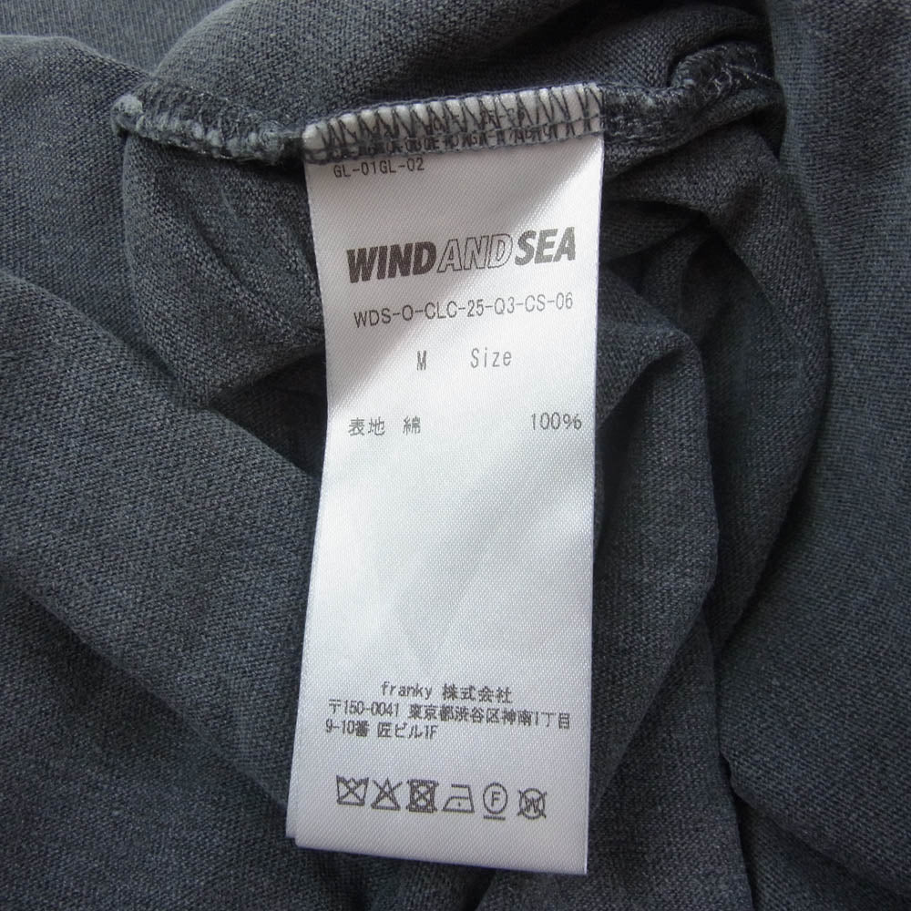WIND AND SEA ウィンダンシー WDS-O-CLC-25-Q3-CS-06 BACK LOGO SS TEE バックロゴ 半袖 Tシャツ グレー系 M【中古】