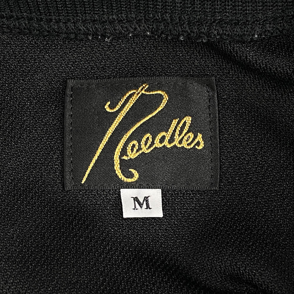 Needles ニードルス NS1658 ロゴ刺繍 ブラック パープル トラック クルーネック スウェット ブラック系 M【中古】