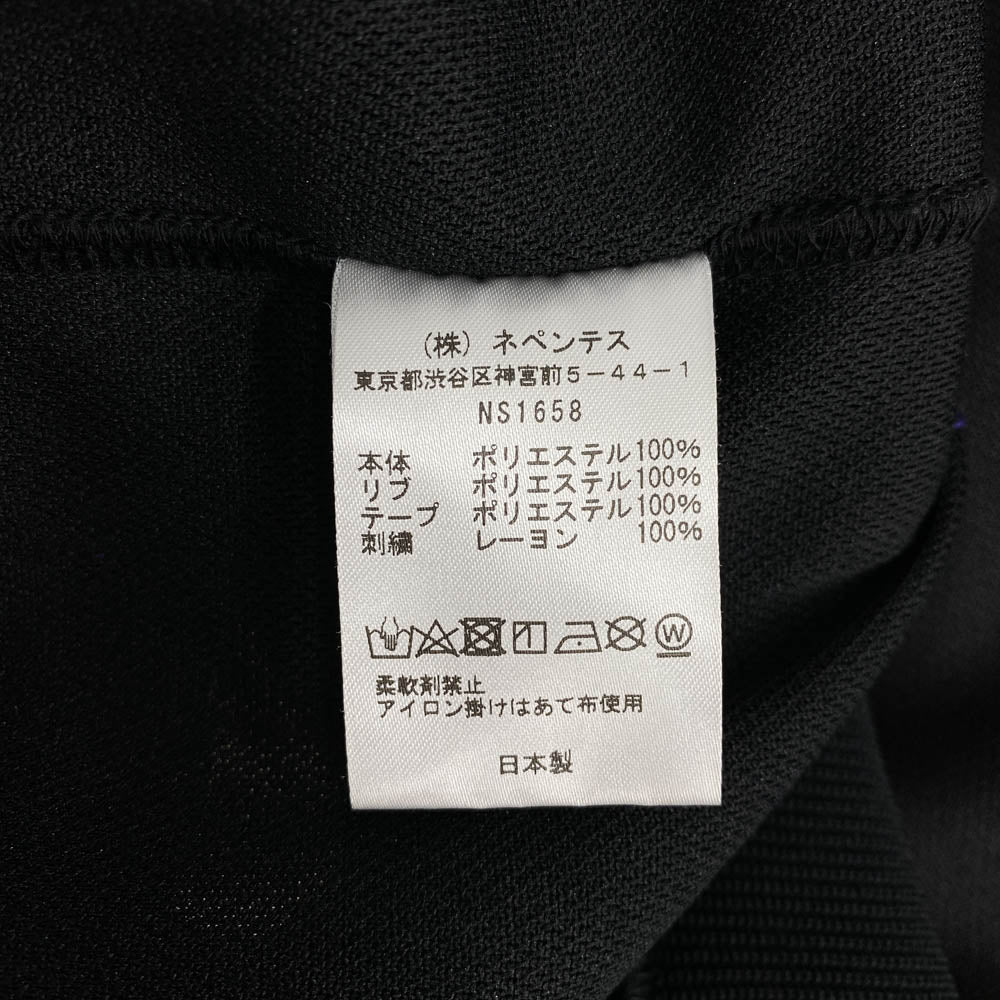 Needles ニードルス NS1658 ロゴ刺繍 ブラック パープル トラック クルーネック スウェット ブラック系 M【中古】