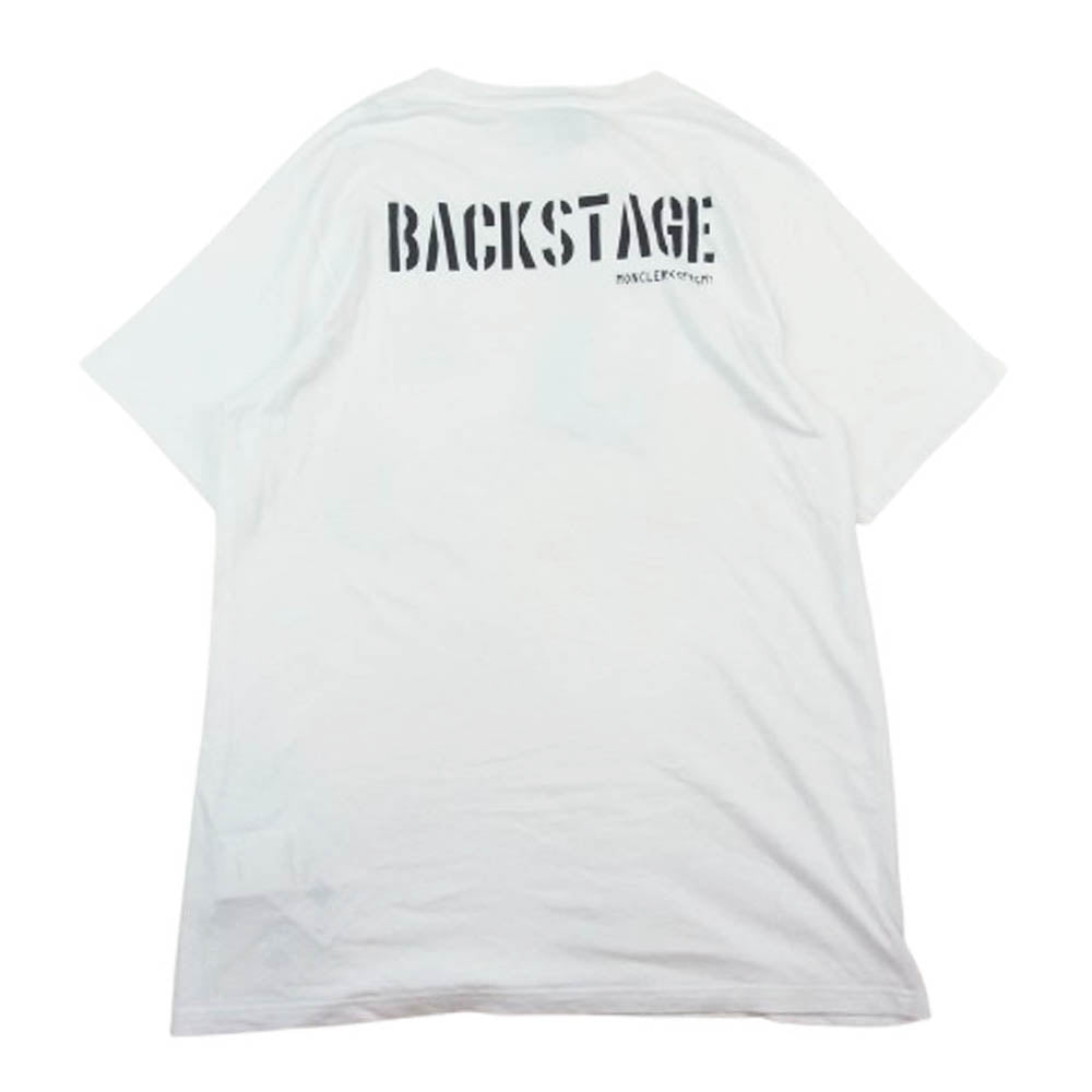 MONCLER モンクレール D209U8002050 8391Q FRAGMENT フラグメント MAGLIA BACKSTAGE T-Shirt マグリア バックステージ 半袖 Tシャツ ホワイト系 L【中古】