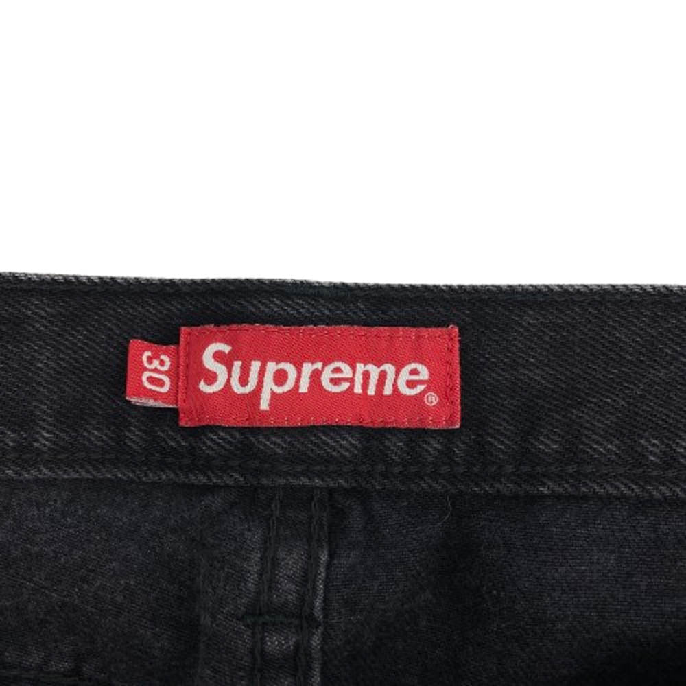 Supreme シュプリーム ボタンフライ ウォッシュド ブラック デニム パンツ ブラック系 30【中古】
