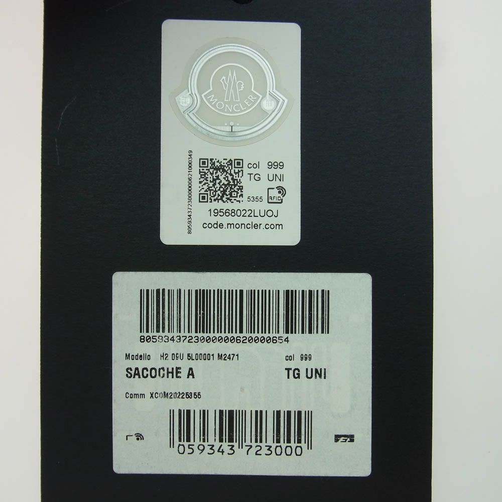 MONCLER モンクレール H209U5D00003 M2471 GENIUS ジーニアス FRAGMENT SACOCHE A CROSS BODY BAG フラグメント サコッシュ クロス ボディ バッグ ショルダーバッグ ブラック系【美品】【中古】