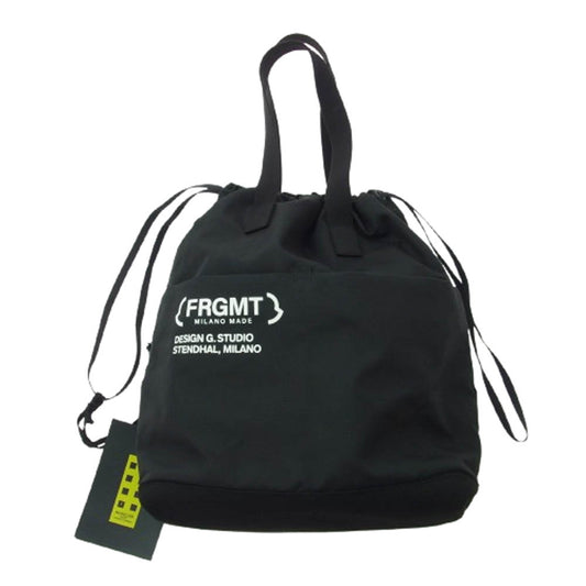 MONCLER モンクレール 22AW H209U5D00003 M2471 GENIUS ジーニアス FRAGMENT TOTE BAG フラグメント ロゴプリント ナイロン トート バッグ ブラック系【美品】【中古】