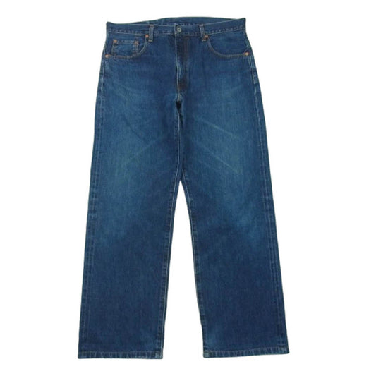 Levi's リーバイス J22 502 ジップフライ 赤耳 テーパード デニム パンツ 日本製 インディゴブルー系 W36 L36【中古】