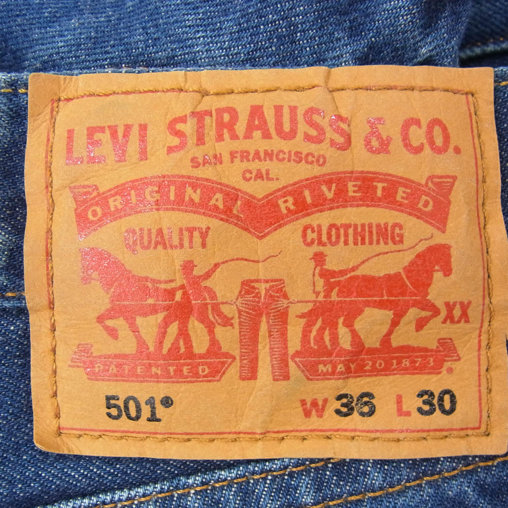 Levi's リーバイス PC9-00501-0000 501 ボタンフライ ストレート デニム パンツ インディゴブルー系 36【中古】
