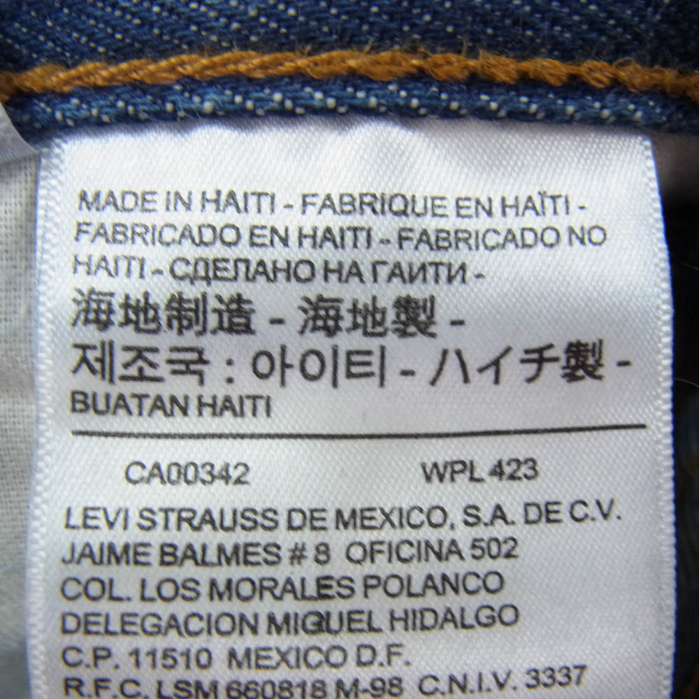 Levi's リーバイス PC9-00501-0000 501 ボタンフライ ストレート デニム パンツ インディゴブルー系 36【中古】