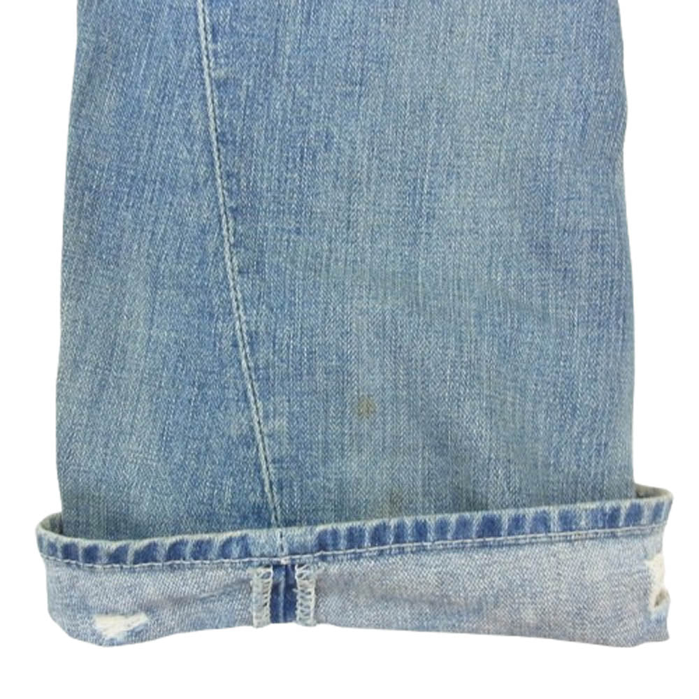 TRUE RELIGION トゥルーレリジョン USA製 FRANKIE BIG T ダメージ加工 フレア デニム インディゴブルー系 28【中古】