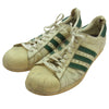 adidas アディダス 観賞用 フランス製 SUPERSTAR スーパースター スニーカー グリーン系 ホワイト系 46【中古】