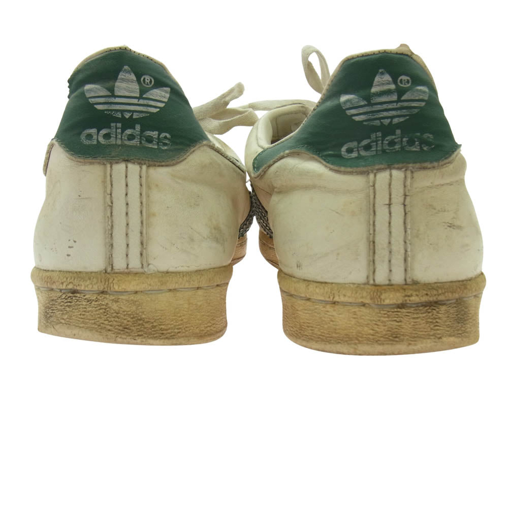 adidas アディダス 観賞用 フランス製 SUPERSTAR スーパースター スニーカー グリーン系 ホワイト系 46【中古】