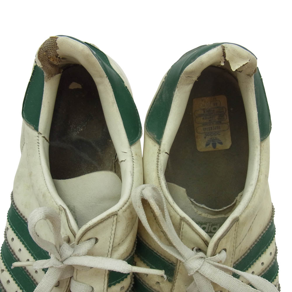 adidas アディダス 観賞用 フランス製 SUPERSTAR スーパースター スニーカー グリーン系 ホワイト系 46【中古】
