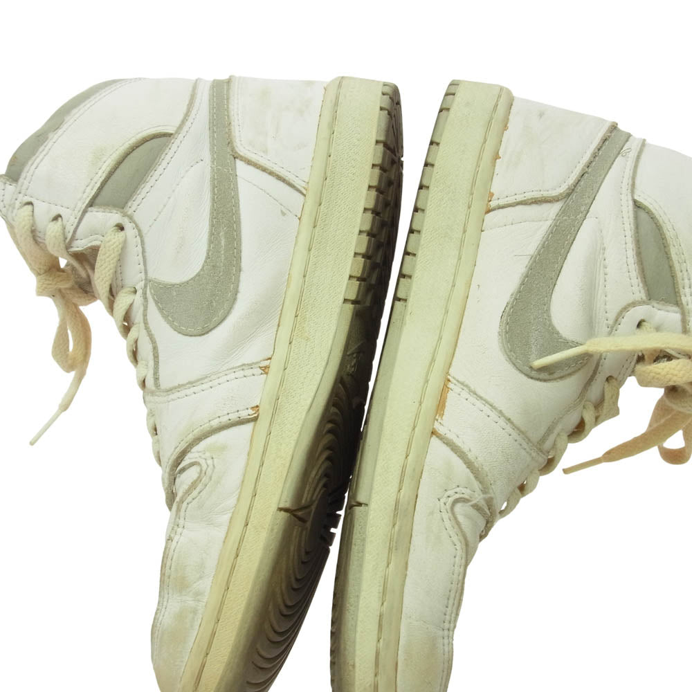 NIKE AIR JORDAN ナイキ ジョーダン 850507-TY1 観賞用 85年製 AIR JORDAN 1 AJ1 エアジョーダン ハイ スニーカー ナチュラル ホワイト系 8.5【中古】