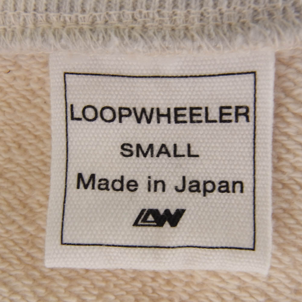 LOOPWHEELER ループウィラー LW368 LWライト 吊り 裏毛 Vネック スウェット ベスト オフホワイト系 S【中古】