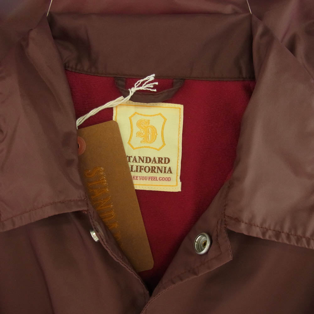 STANDARD CALIFORNIA スタンダードカリフォルニア santa cruz Coach Jacket サンタクルーズ コーチ ジャケット BURGUNDY L【美品】【中古】