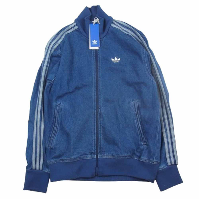 adidas アディダス JC6233 DENIM FIREBIRD TRACKTOP ミディアムブルーデニム ファイヤー バード トラック トップ ジャケット インディゴブルー系 M【極上美品】【中古】