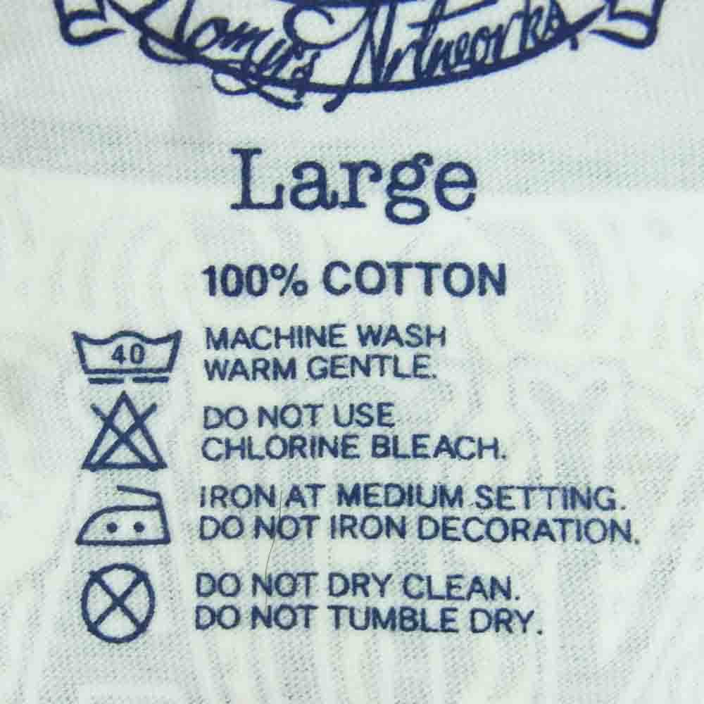 STANDARD CALIFORNIA スタンダードカリフォルニア 胸元 STANDARD CALIFORNIA ネイビー ロゴ 半袖 Tシャツ ホワイト系 L【中古】